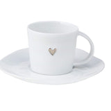 Silver Heart - Cup & Saucer