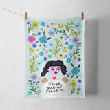 Fresh Out of Fucks Grumpy Angel Dish Towel