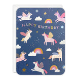 Unicorns Happy Birthday - Card