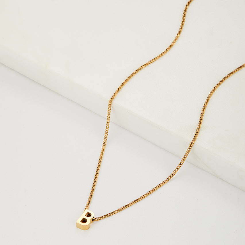 Letter Necklace - Gold