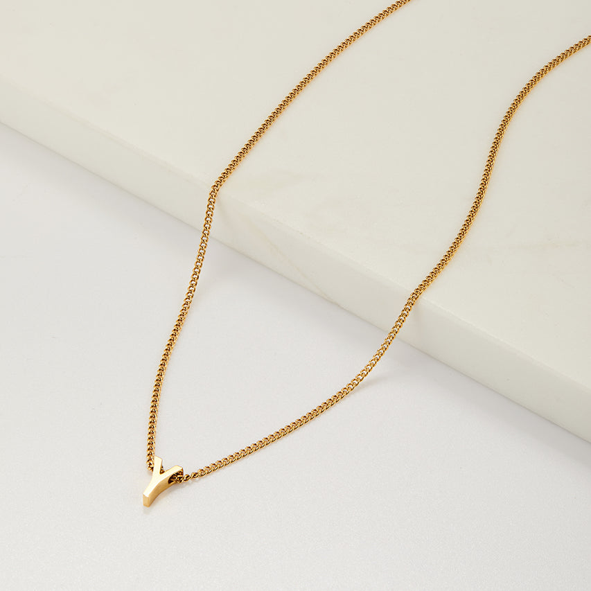 Letter Necklace - Gold