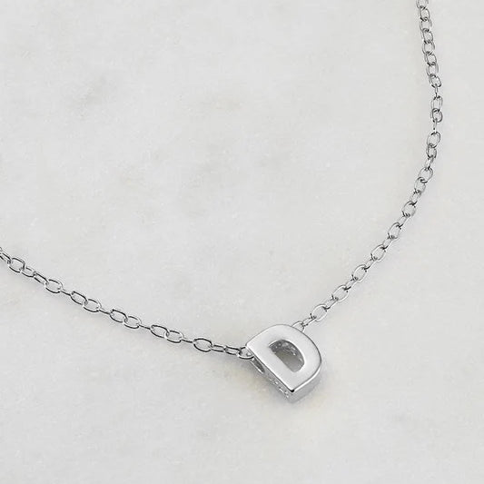 Letter Necklace - Silver