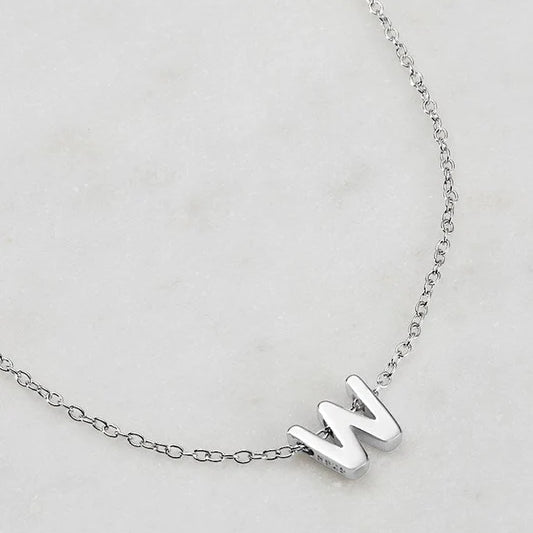 Letter Necklace - Silver