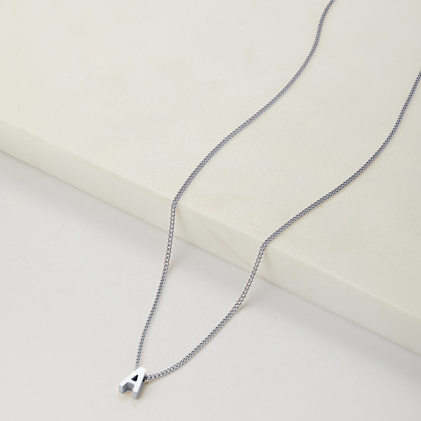 Letter Necklace - Silver