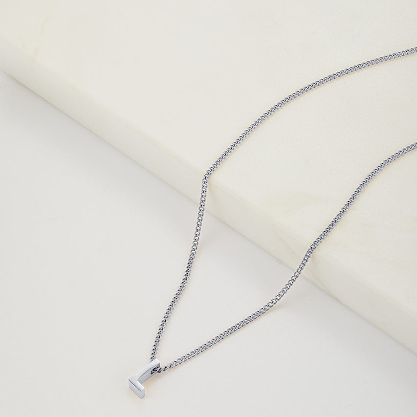 Letter Necklace - Silver