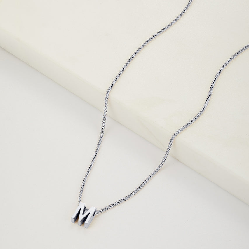 Letter Necklace - Silver