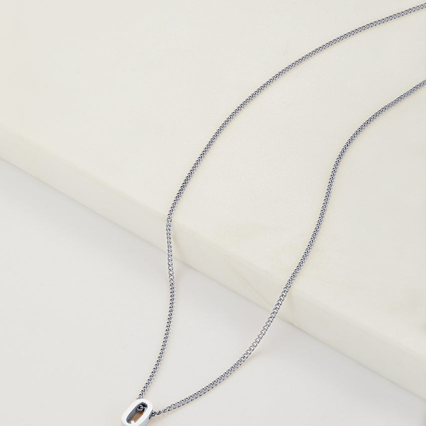 Letter Necklace - Silver