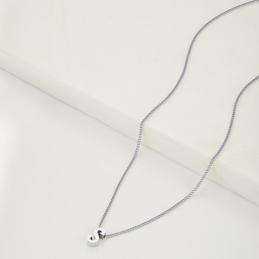 Letter Necklace - Silver