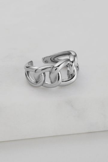 Wide Link Ring - Silver