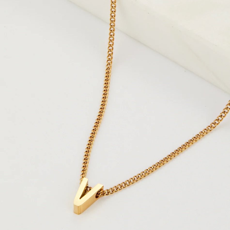 Letter Necklace - Gold
