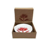 Pohutakawa Red on White - Bowl 7cm