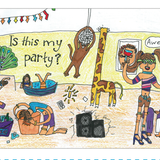 Giraffe Party Card
