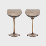 The Lou Coupe Glass - Set of 2 / Smoke