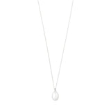 Eila Pi Necklace - Silver Plated - White