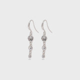 Lucia Crystal Earrings Silver-Plated