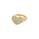 Emmett Recycled Crystal Ring - Gold Plated