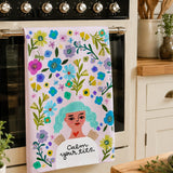 Calm Your Tits Grumpy Angel Dish Towel