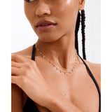 Maja Crystal Multi Drops Necklace - Gold Plated