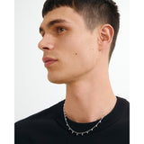 Maja Crystal Multi Drops Necklace - Silver Plated