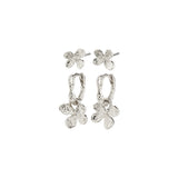 Ajani Earrings 2 In 1 Set Silver - Plated