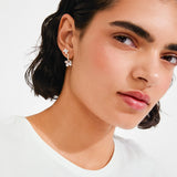Ajani Earrings 2 In 1 Set Silver - Plated