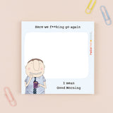 Here We Go Boy - Sticky Jot Pad