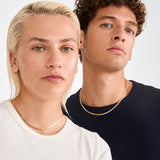 Joanna Flat Snake Necklace - Gold Plated