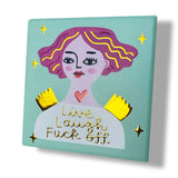 Live, Laugh, Fuck Off Deluxe Ceramic Coaster