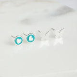 Heart Stud Set - Blue