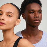 Joa Crystal Hoop Earrings - Silver Plated