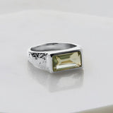 Annabelle Ring - Silver/Green Amethyst