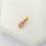 Crystal Charm - Pink / Gold