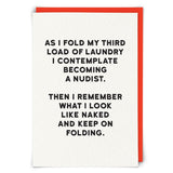 Folding Laundry - Card