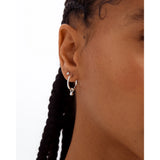 Elna Crystal Earrings 2 in 1 Set - Silver Plated
