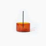 Amber Glass Incense Burner