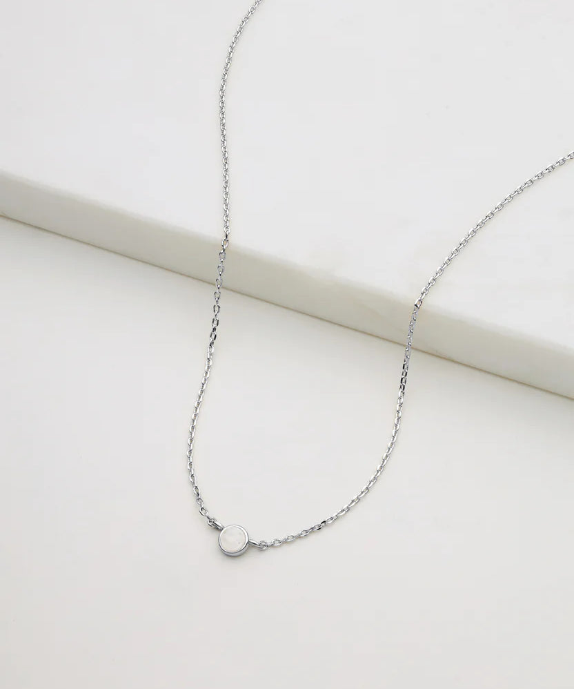 Single Stone Mini Necklace