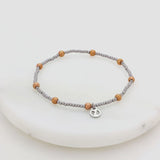 Lucy Bracelet - Rose/Silver - Stretch