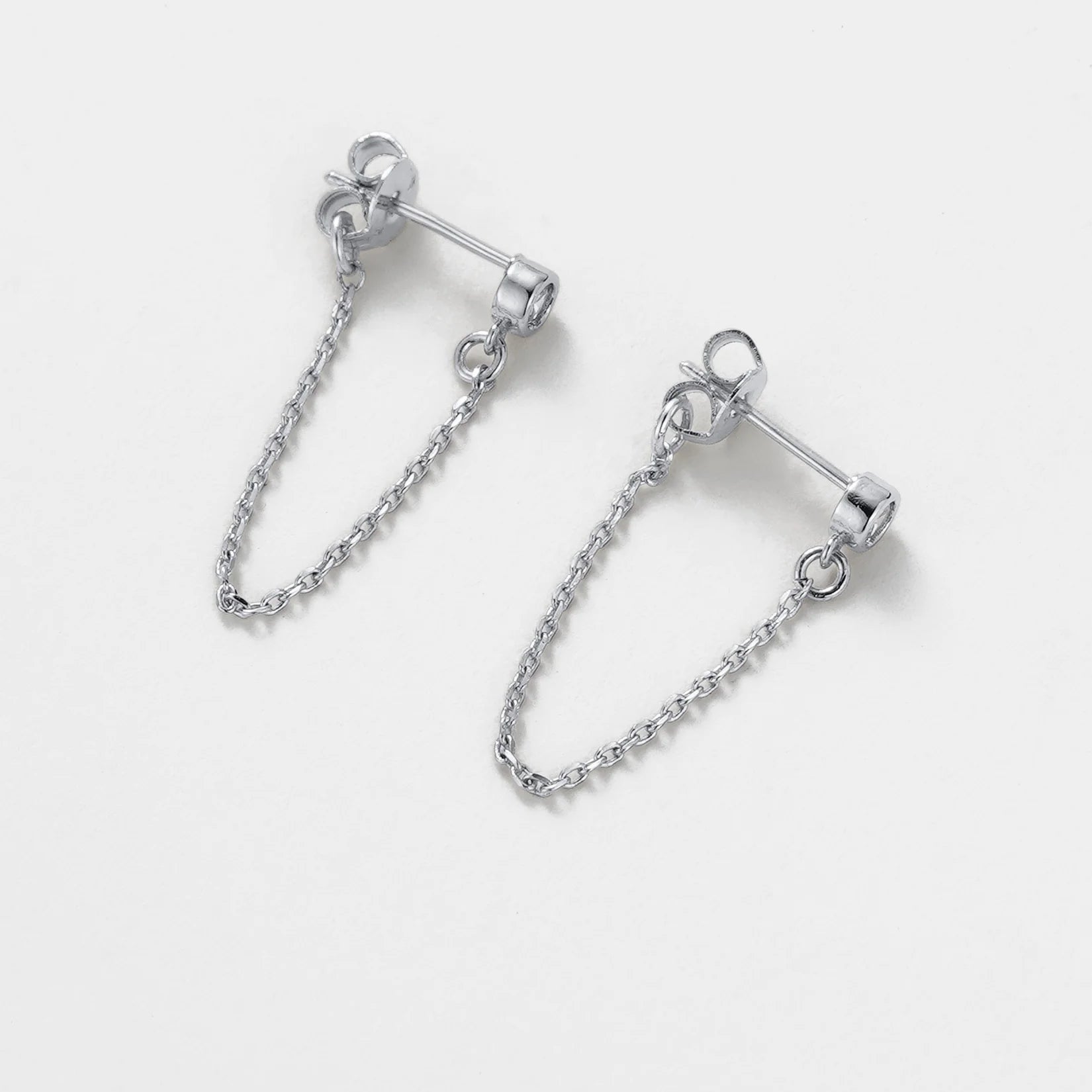 Crystal Chain Wrap Earring / Mini Huggy