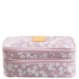 Mauve Mini Floral - Double Zip Utility