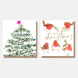 Painted Tree / Robins - Cards Pk 8