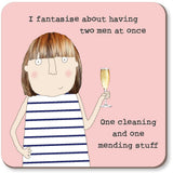 Rosie Made A thing - Two Men - Coaster
