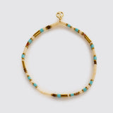 Tile Bracelet - Teal/cream