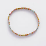 Tile Bracelet - teal/Blush