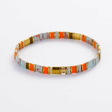 Tile Bracelet - Teal/Orange