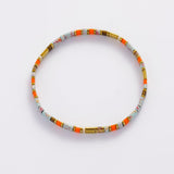 Tile Bracelet - Teal/Orange