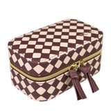 Rectangle Jewellery Case - Brown & Tan Check