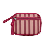 Pill Pouch - Pink Burgundy Stripe