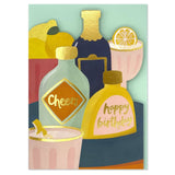 Happy Birthday Cocktails - Die Cut Birthday Card