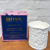 Large Coconut & Lime Candle - White Textured Jar