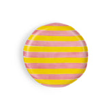 Dinner Plate - Pink & Yellow Stripe (Single)